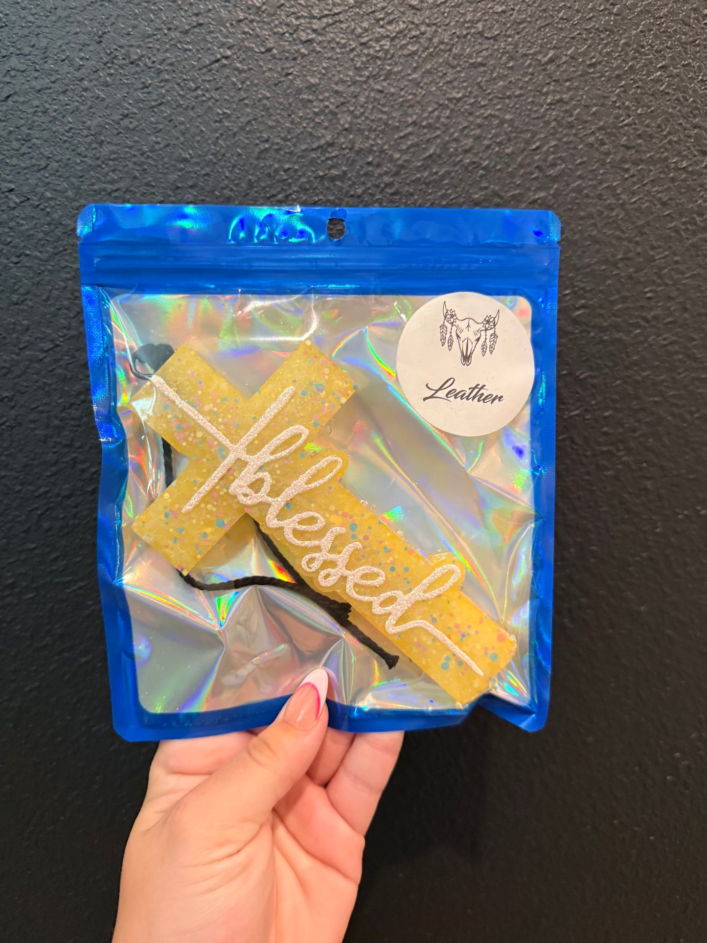 Yellow Blessed Car Freshie