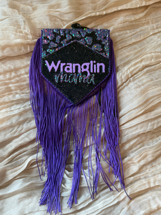 Purple Wranglin Mama Car Freshie