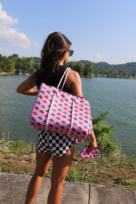 Pink Cowboy Hat Large Tote