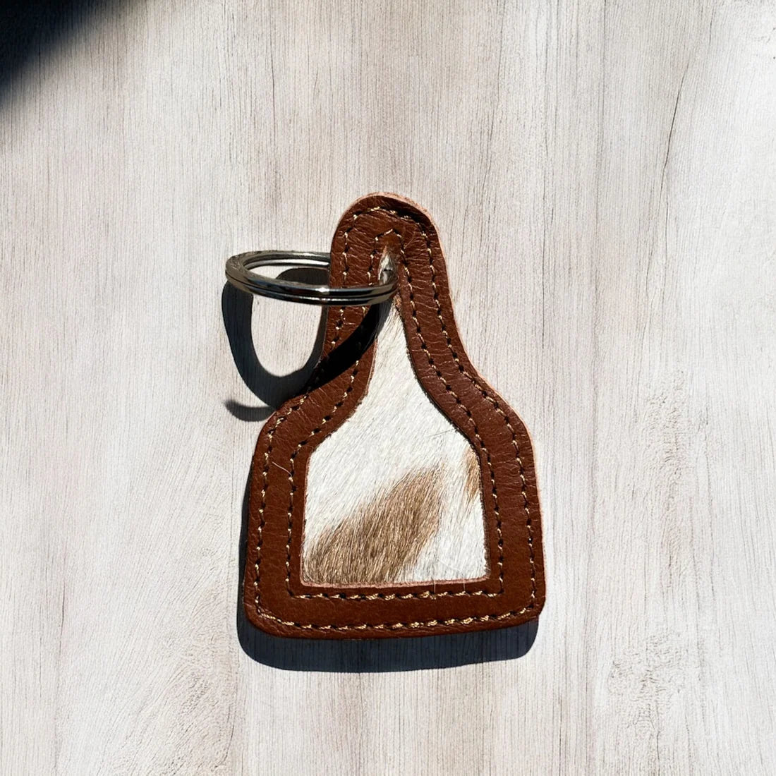 Classic Cowhide & Leather Keychain