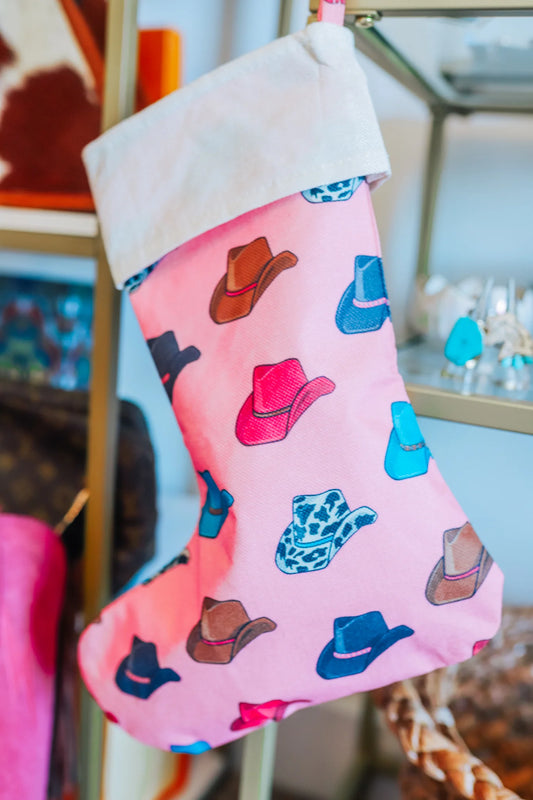 Pink Cowboy Hat Stocking