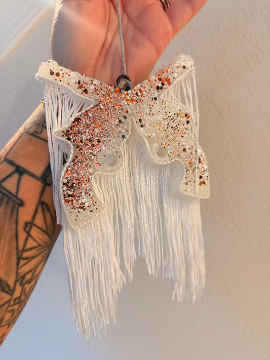 White Pistol Car Freshie