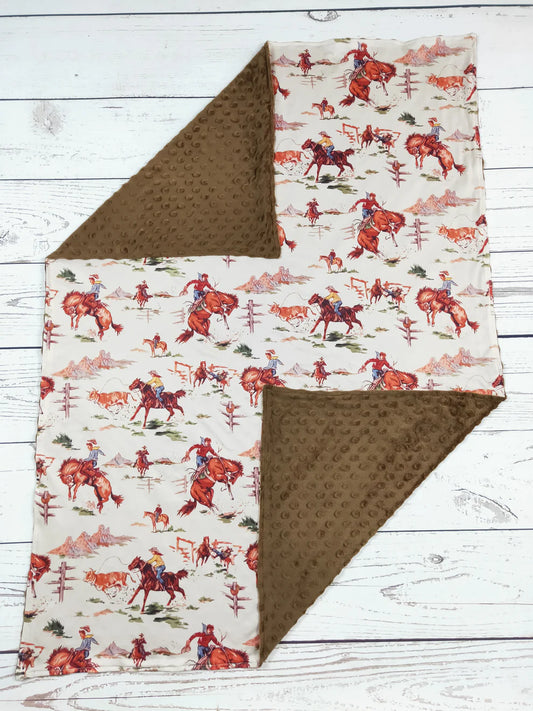 Western Rodeo Baby Blanket