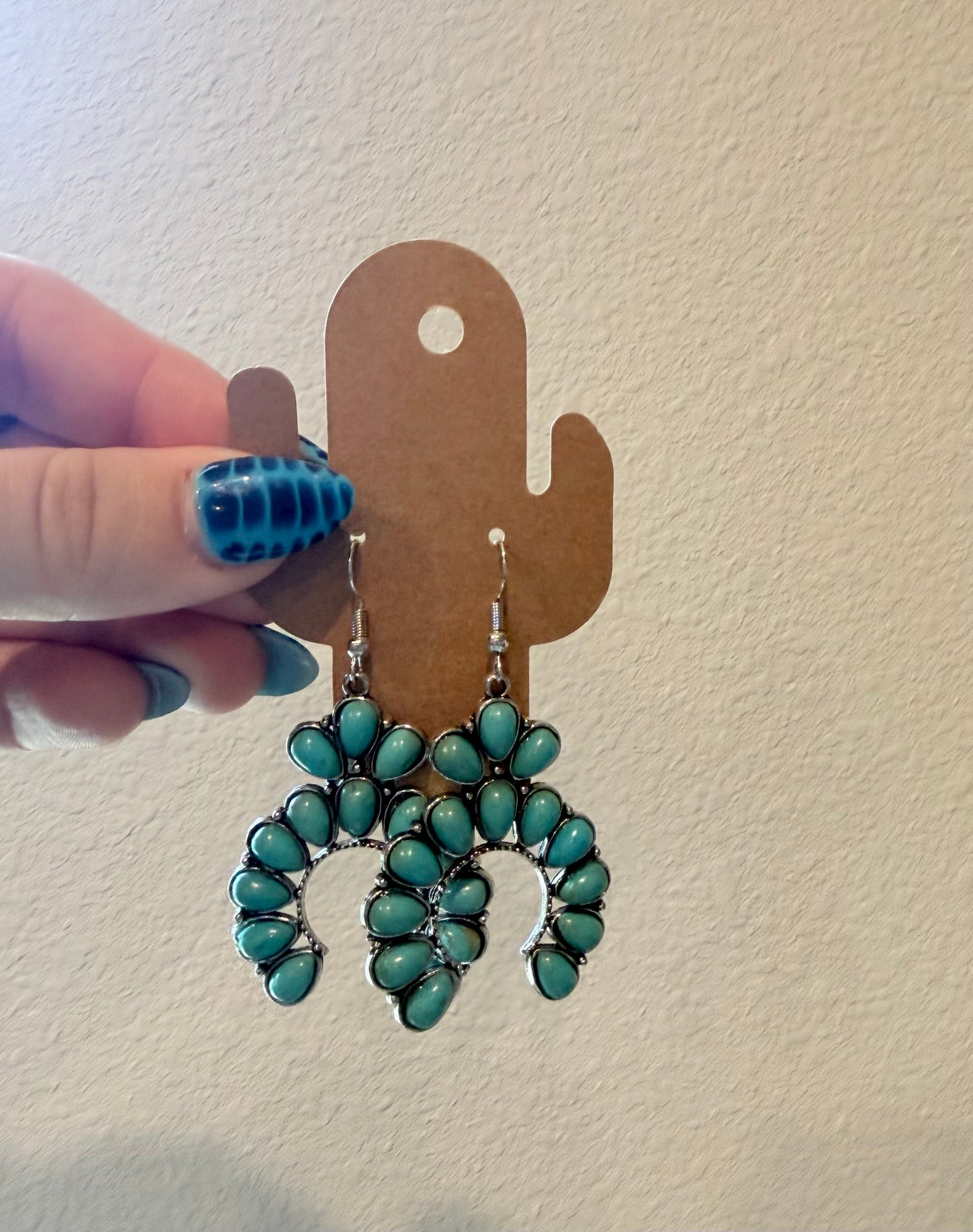 Turquoise Conch Earrings