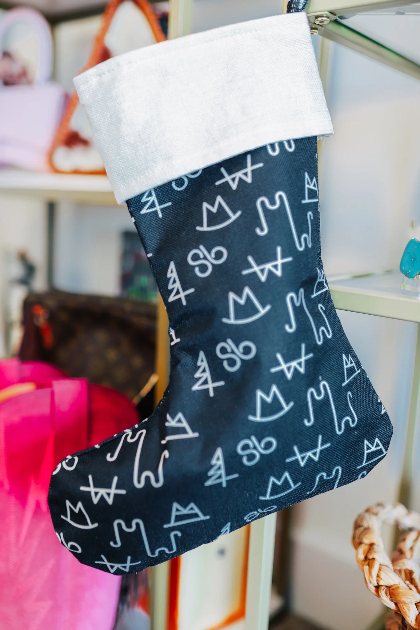 Branded Black Stocking