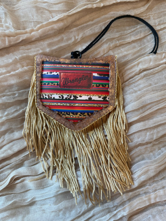 Wrangler Aztec with Fringe Car Freshie