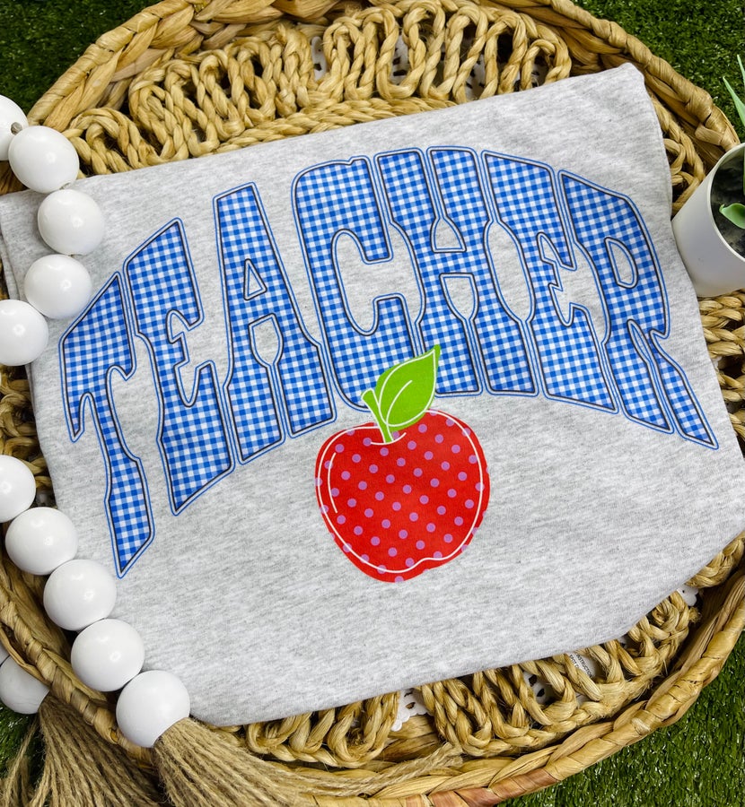 Gingham Teacher Tee