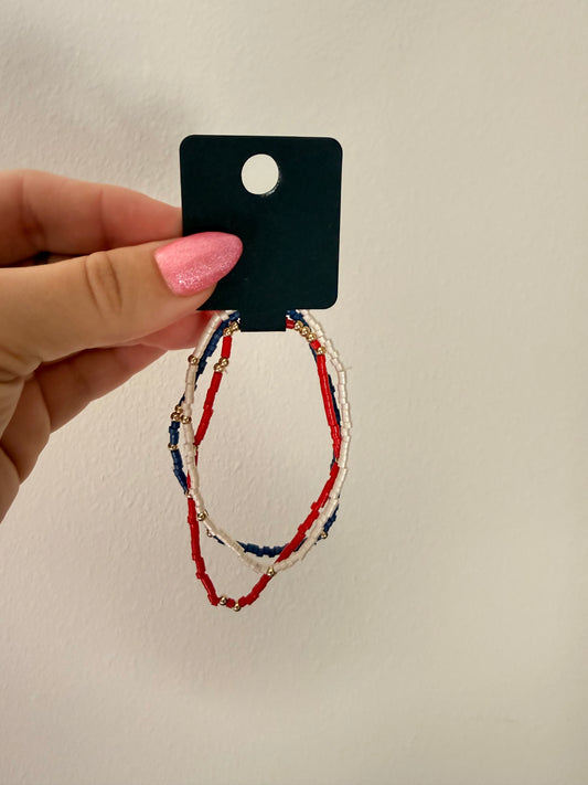 Patriotic Triple Bracelet Stack