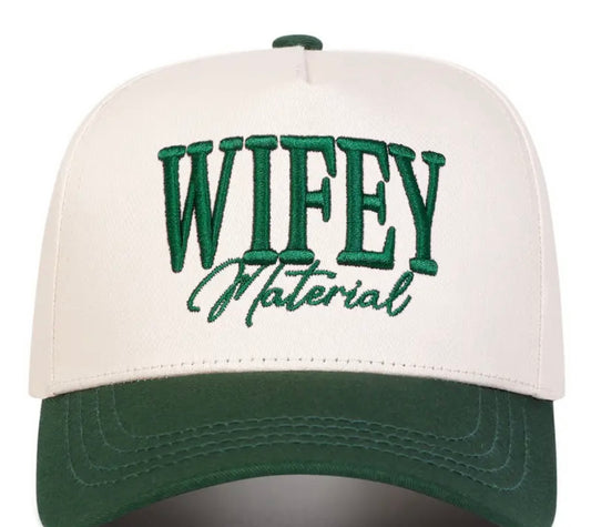 Green Wifey Material Hat