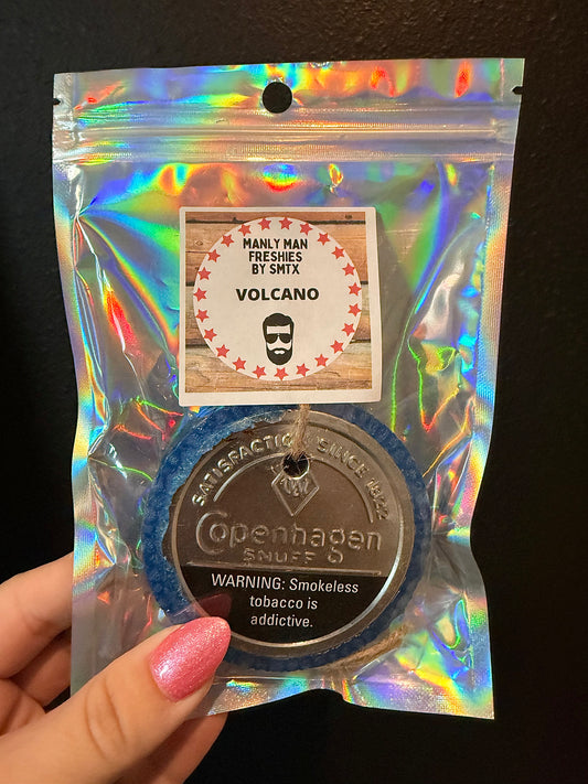 Blue Copenhagen Snuff Car Freshie- Volcano Scent