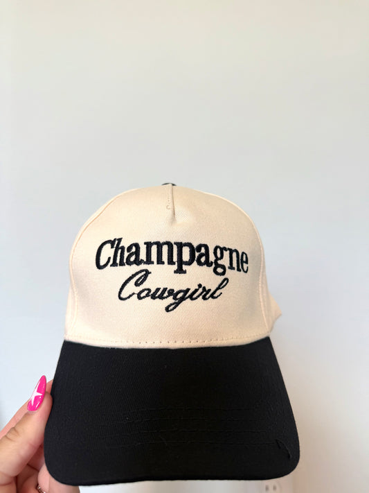 Champagne Cowgirl Black Hat