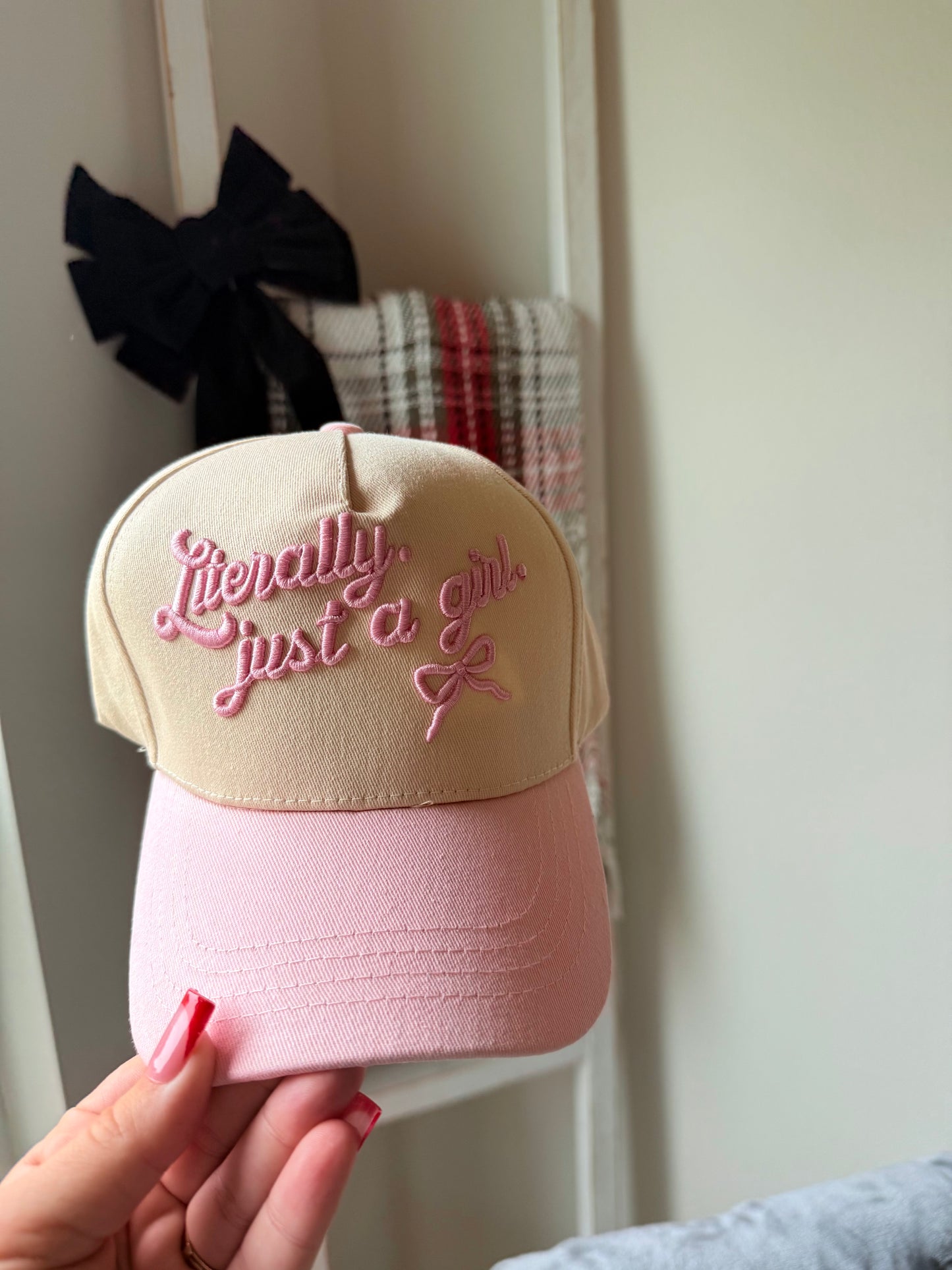 Literally Just a Girl Pink Hat