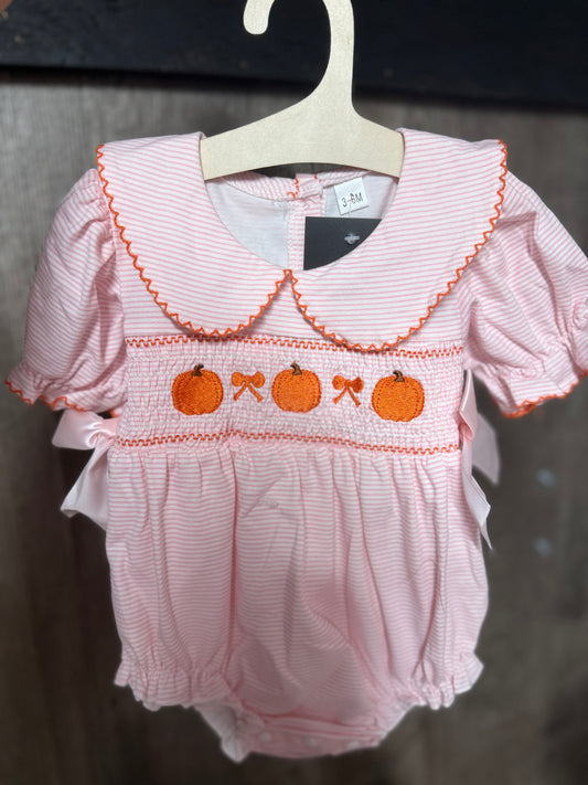 Pumpkin Smocked Bubble