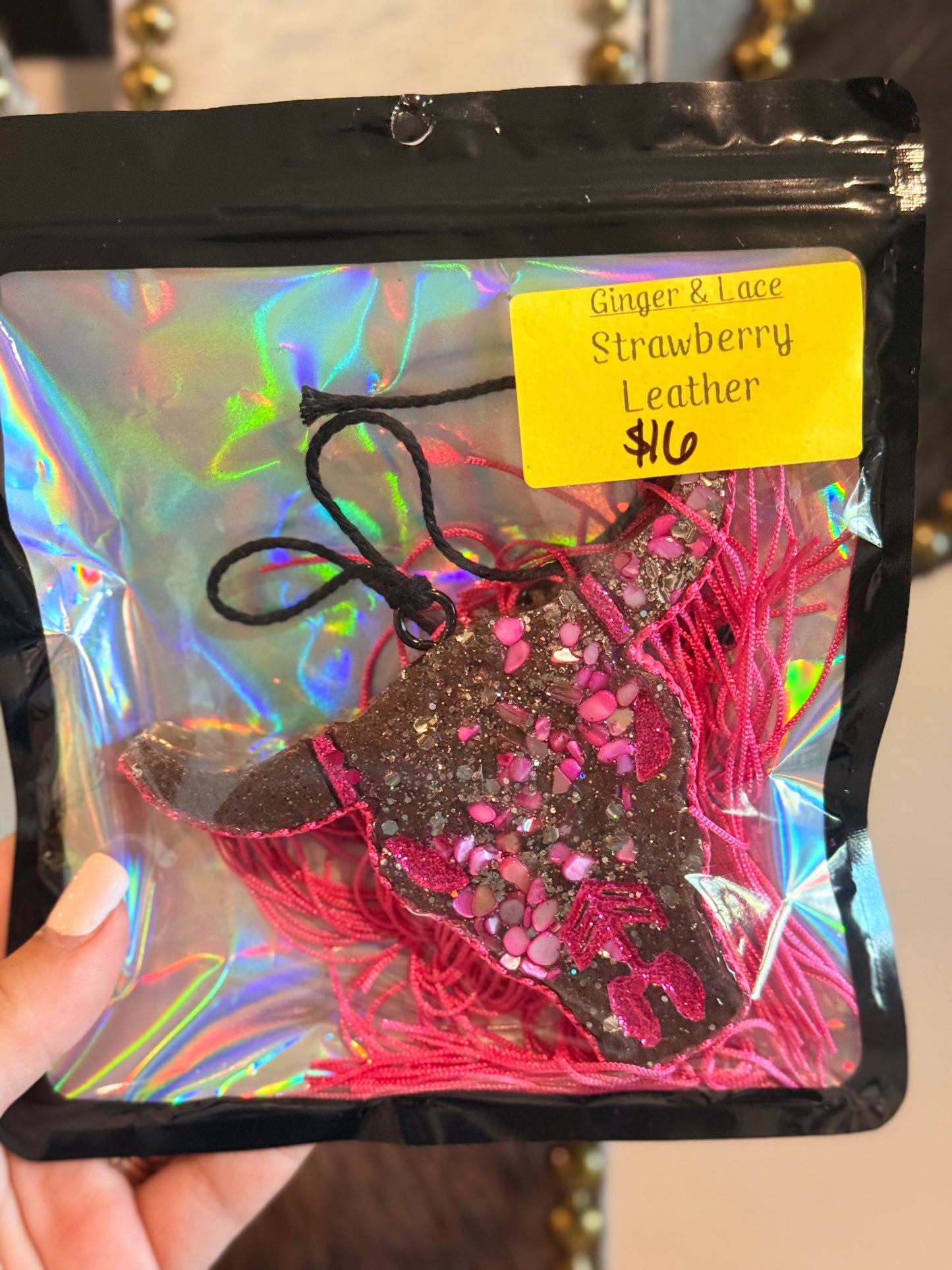Pink & Stone Bull Car Freshie