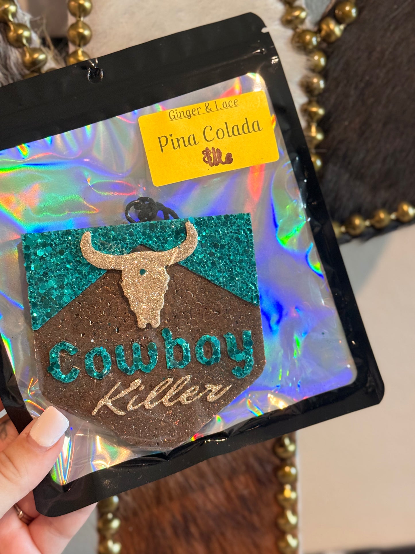 Blue Cowboy Killer Car Freshie
