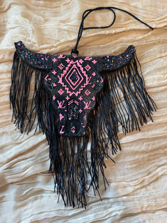 LV Black & Pink Bull Head Car Freshie