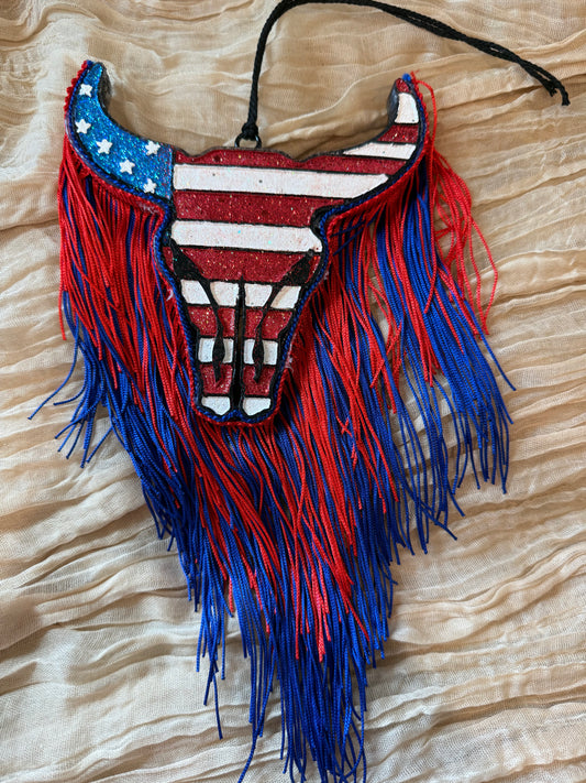 USA Bull Head with Double Fringe