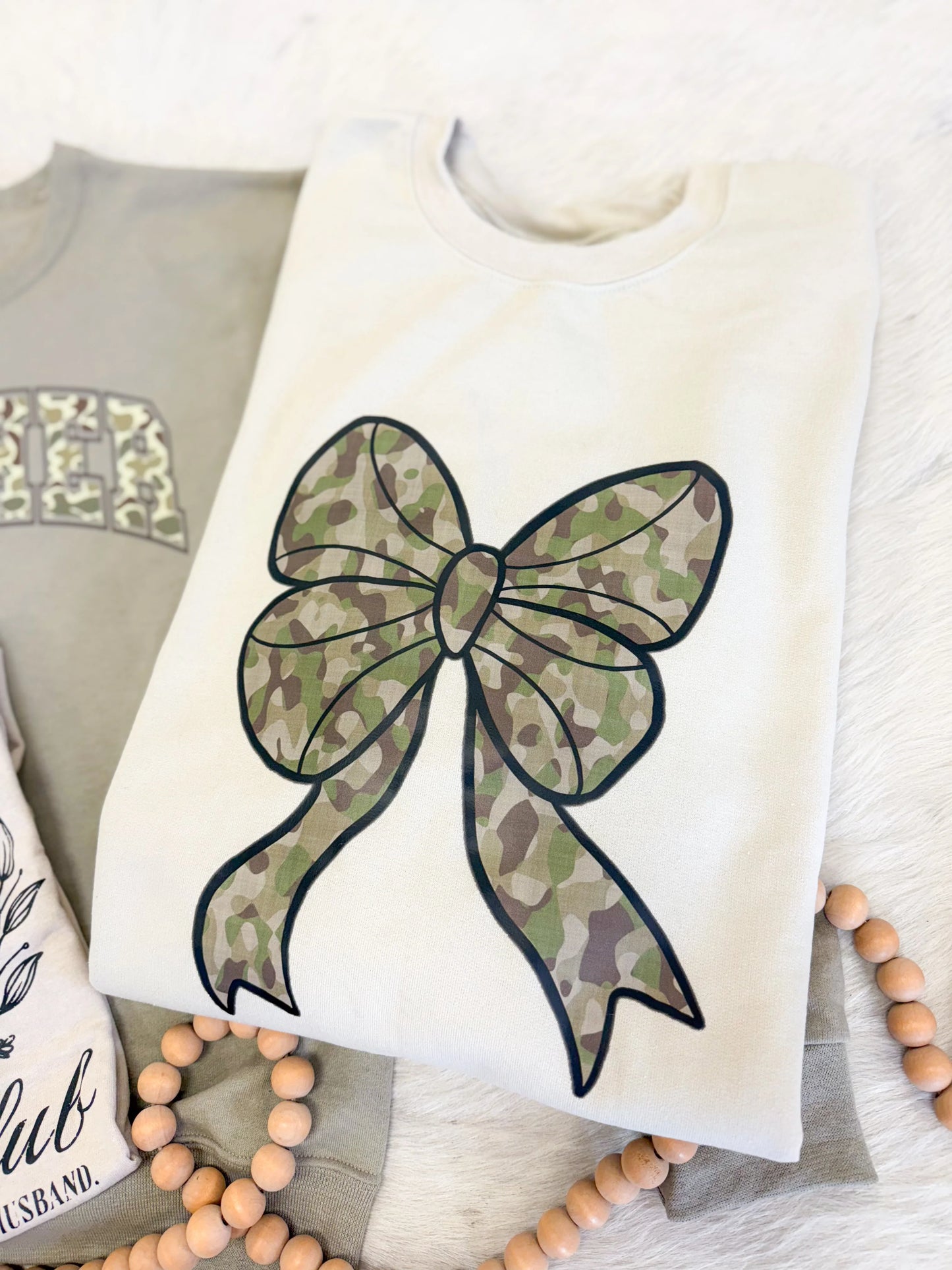 Camo Bow Sweatshirt