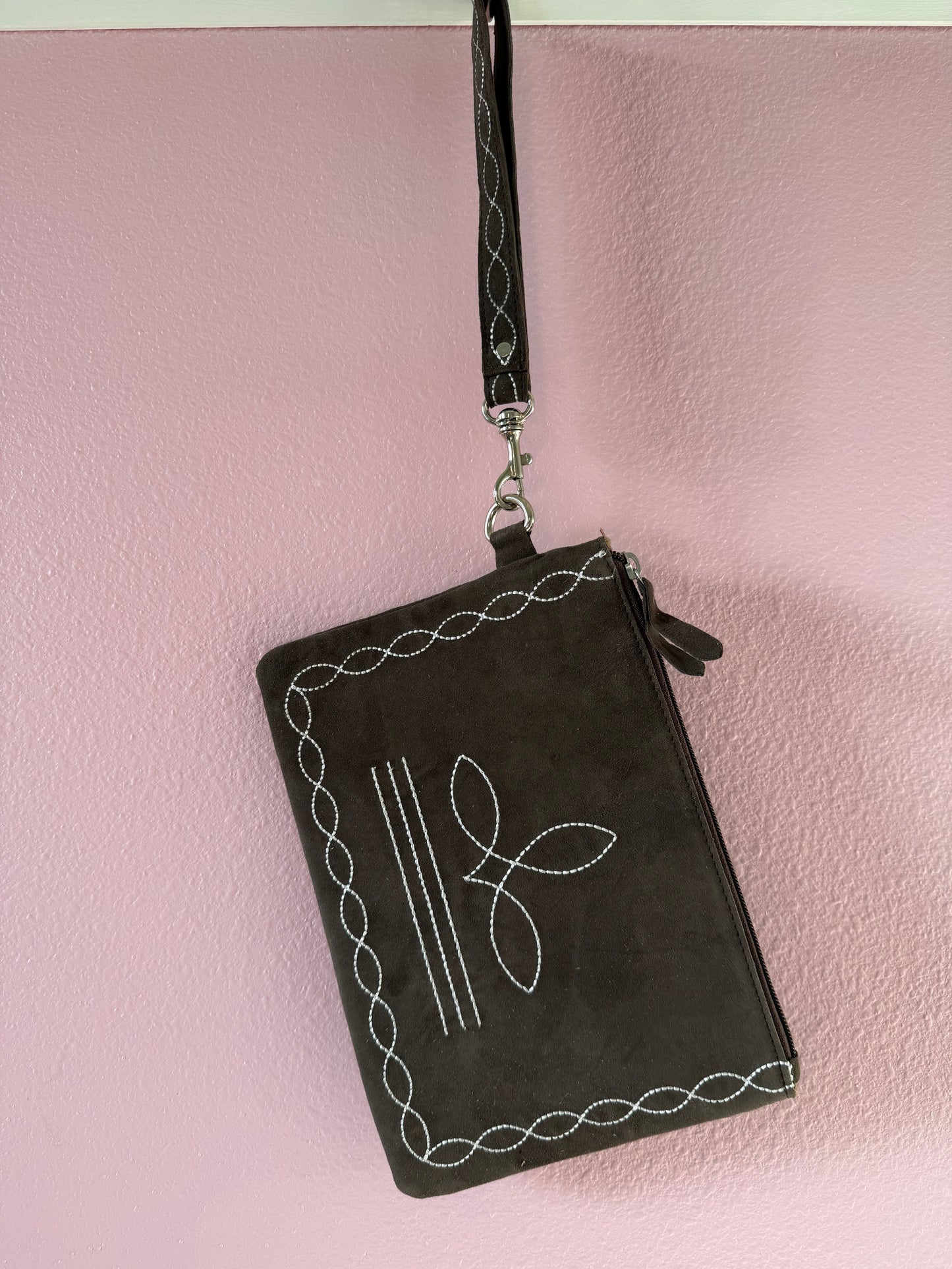 Brown Western Wristlet