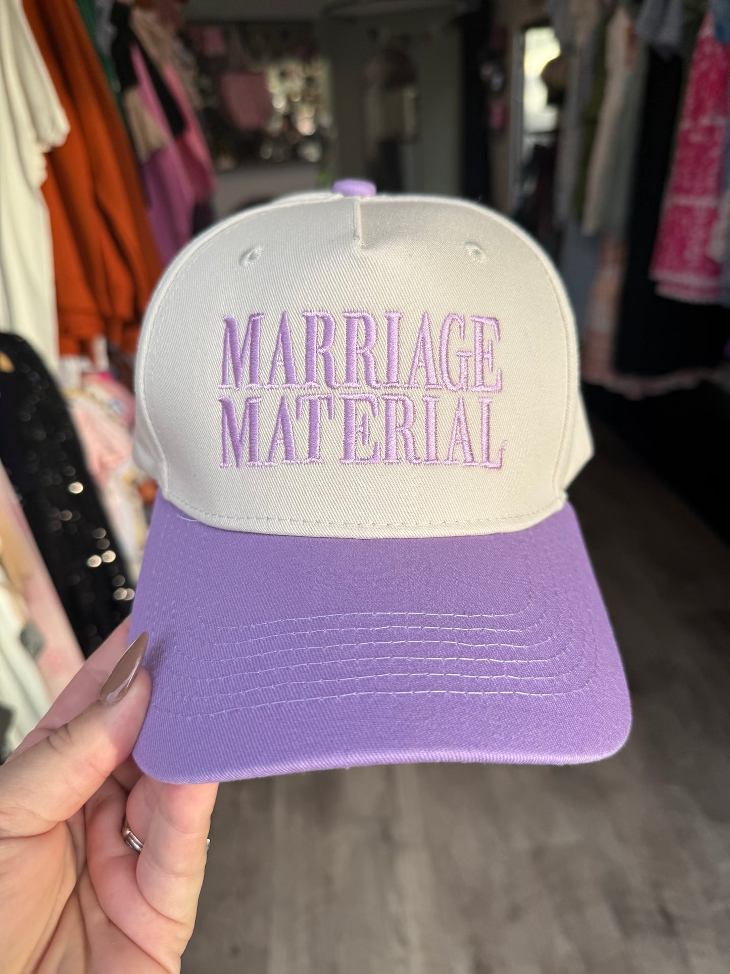 Marriage Material Purple Hat