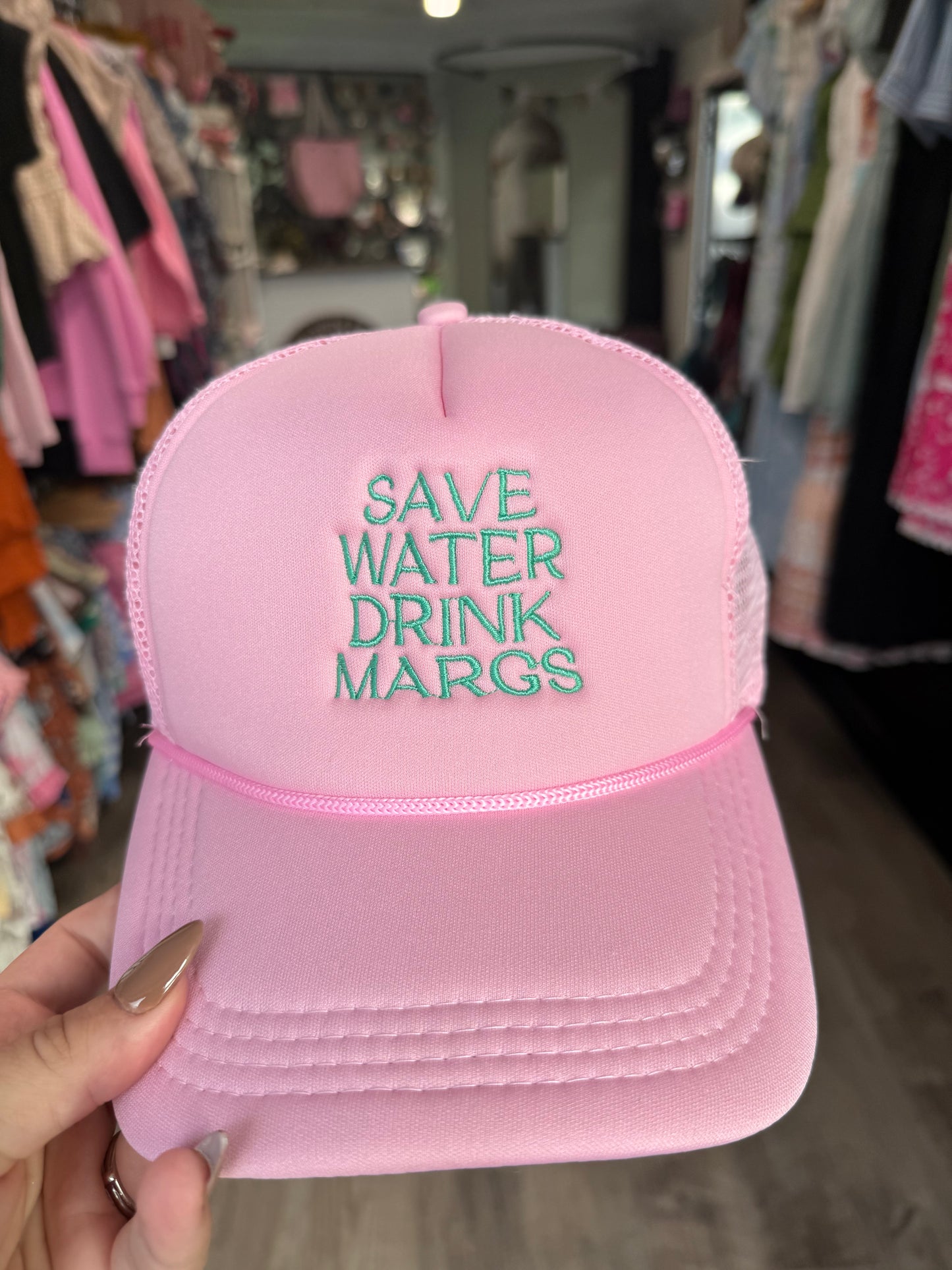 Pink Save Water Drink Margs Hat