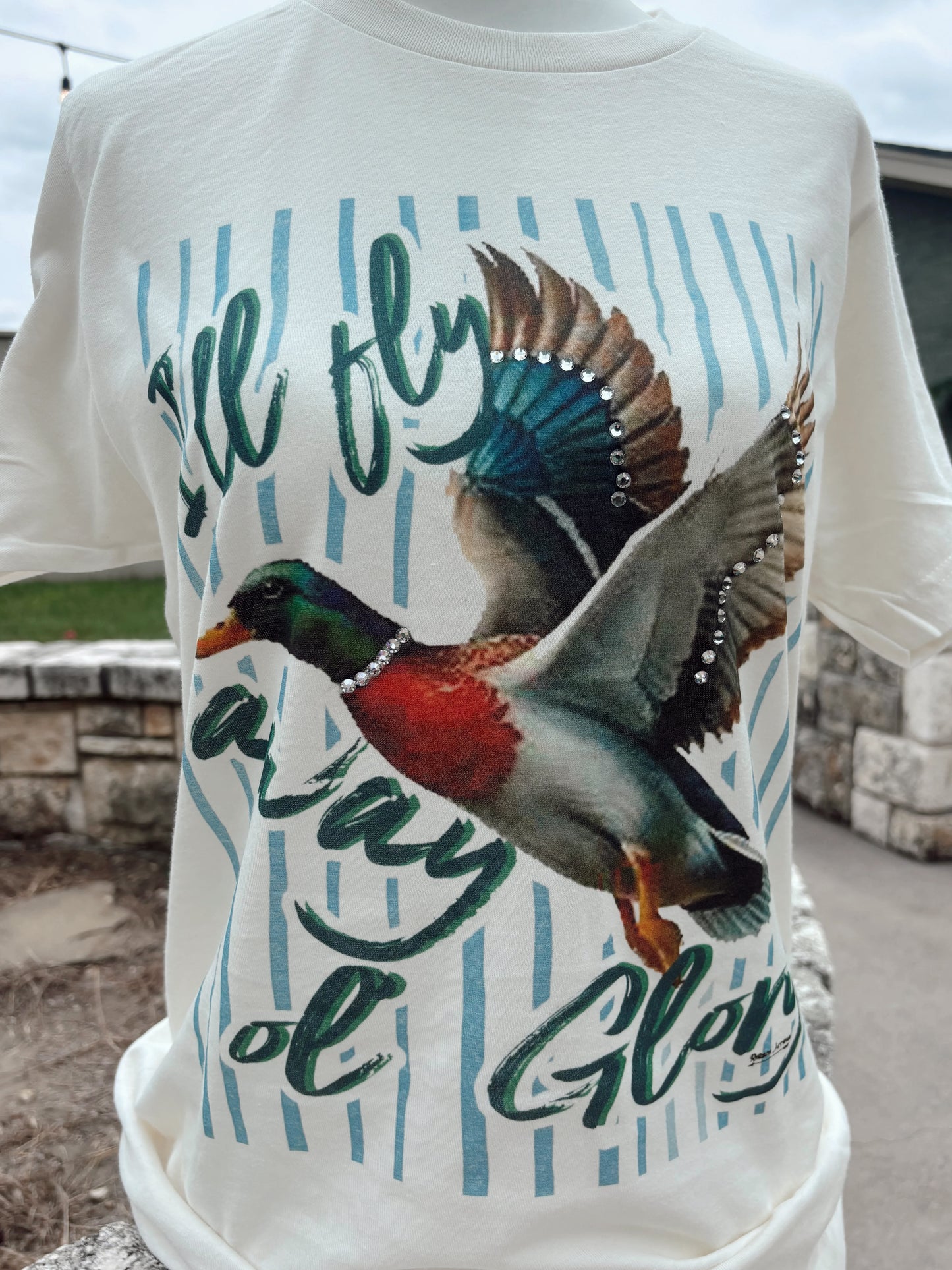 I’ll Fly Away Rhinestone Tee