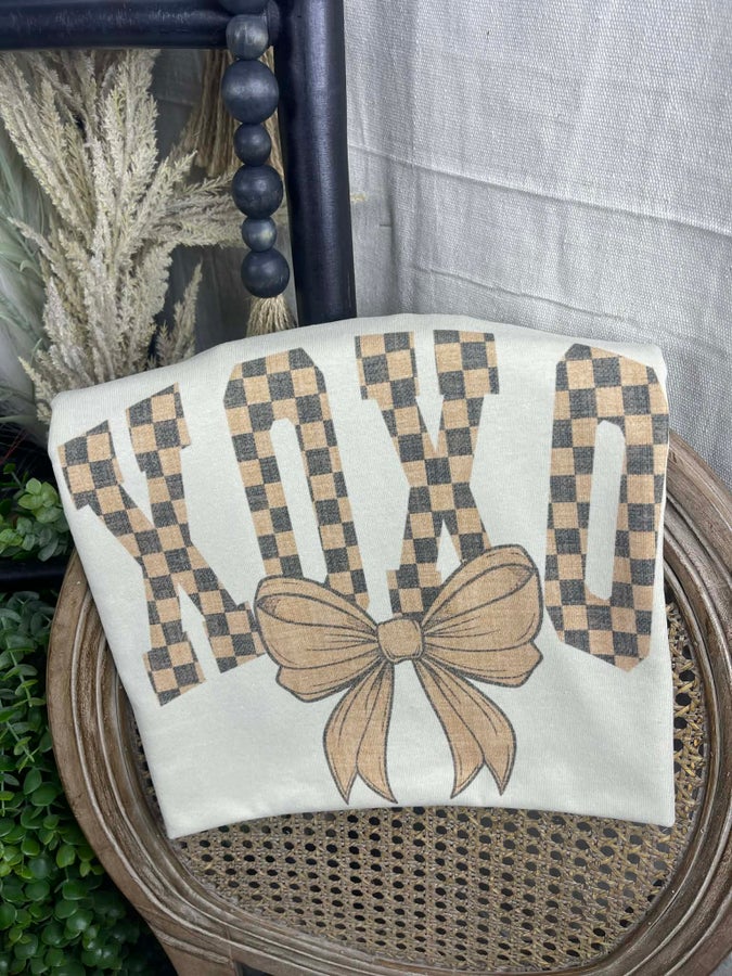 Checkered XOXO Tee