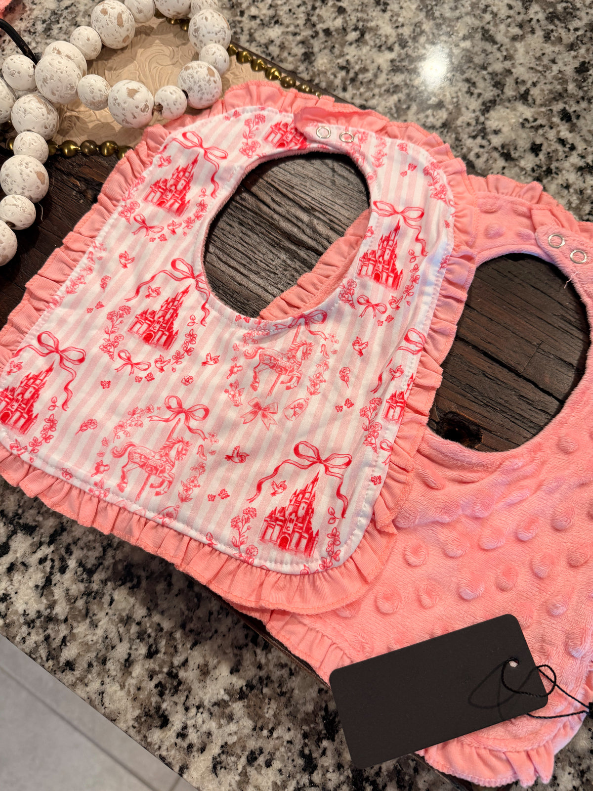 Pink Castle Bib