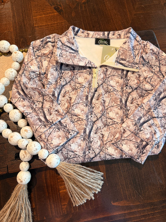 Camo Kids Quarter Zip Jacket