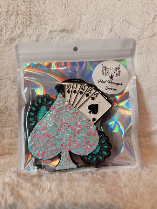 Neon Ace & Cards Car Freshie