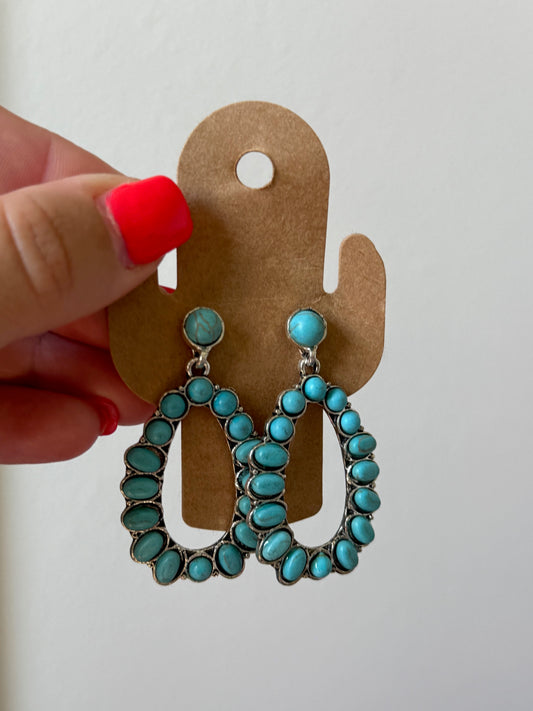 Turquoise Loop Earrings