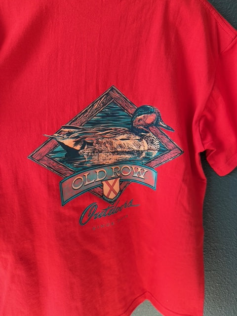 Youth Red Old Row with Duck Shirt