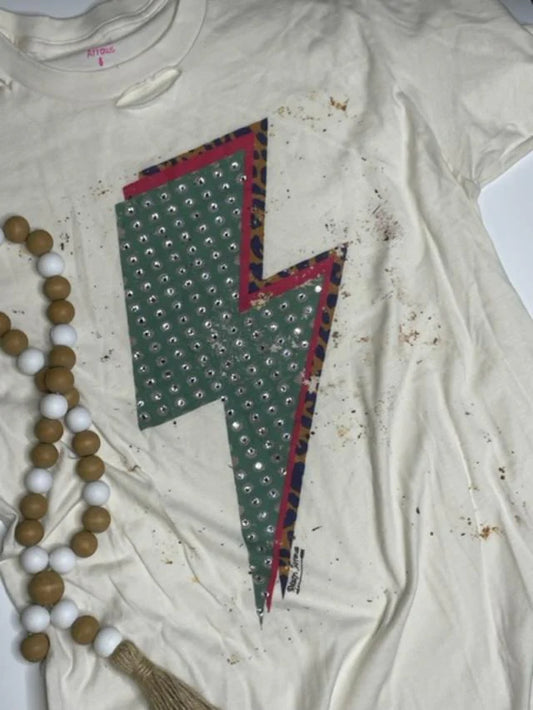 Blinged Bolt Graphic Tee